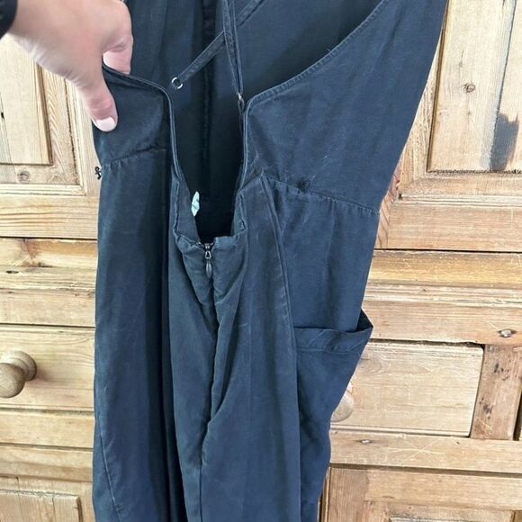 Avec Les Filles 2 Black Tank Dress Sun Kissed Adjustable Straps Large Pockets - Picture 8 of 15